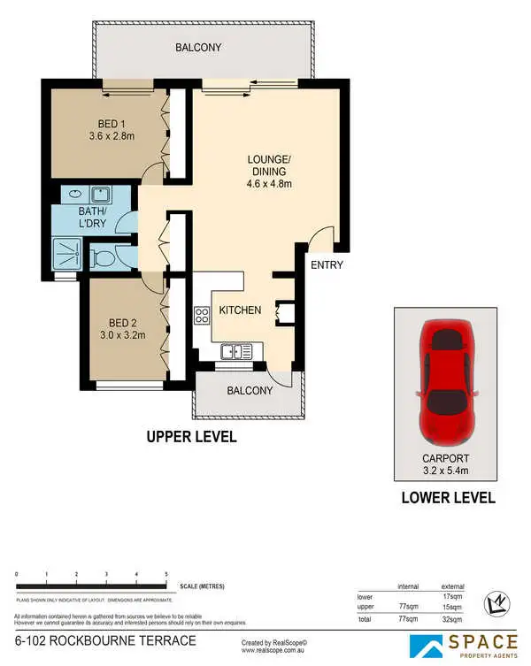 Floorplan of Homely unit listing, 6/102 Rockbourne Terrace, Paddington QLD 4064