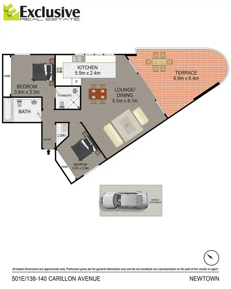 Floorplan of Homely apartment listing, 501e/138-140 Carillon Avenue, Newtown NSW 2042