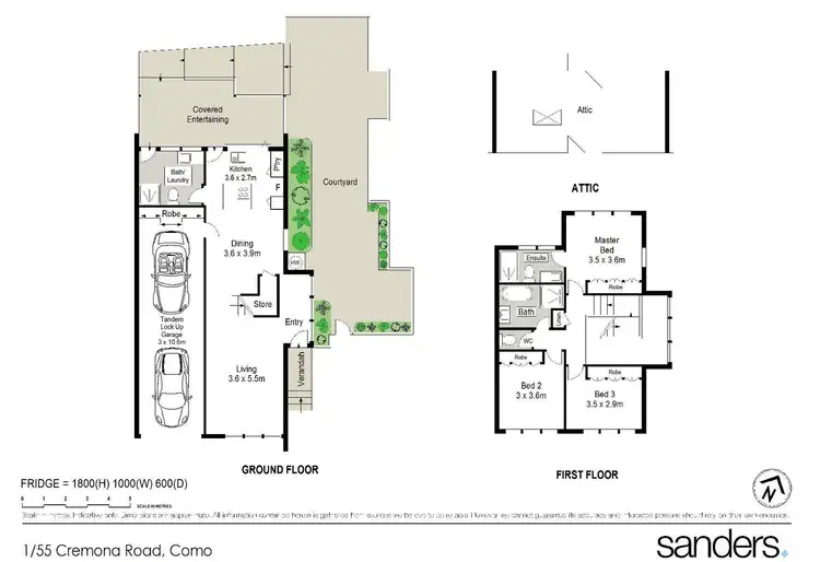 Floorplan of Homely townhouse listing, 1/55 Cremona Road, Como NSW 2226