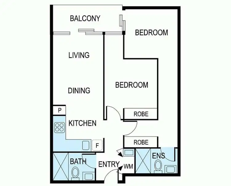 Floorplan of Homely apartment listing, 214/88 Trenerry Crescent, Abbotsford VIC 3067