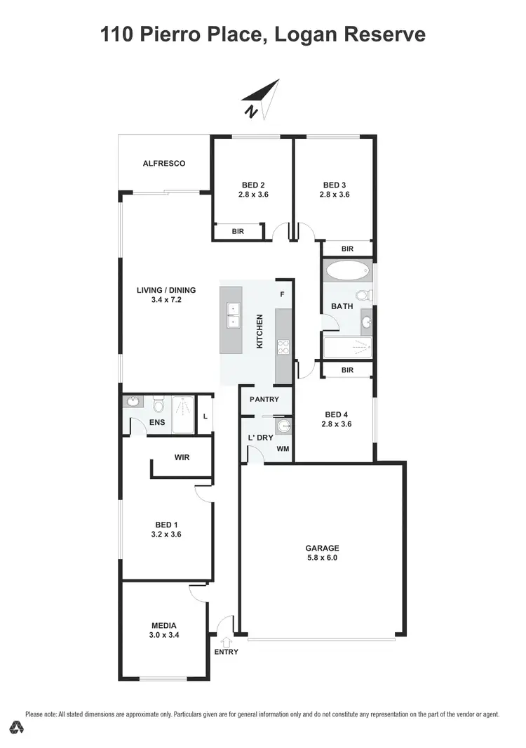Floorplan of Homely house listing, 110 Pierro Place, Logan Reserve QLD 4133