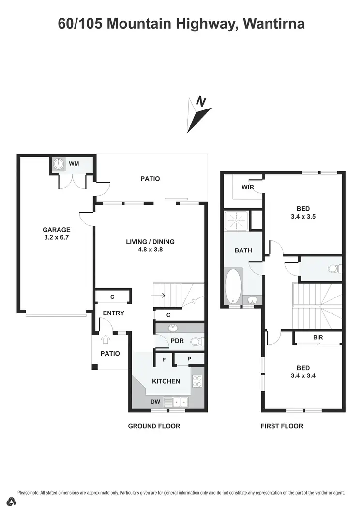Floorplan of Homely townhouse listing, 60/105 Mountain Highway, Wantirna VIC 3152