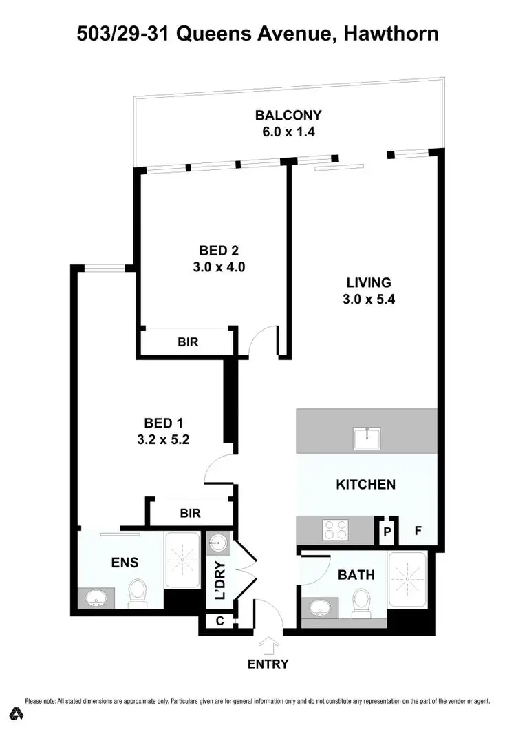 Floorplan of Homely apartment listing, 503/29-31 Queens Avenue, Hawthorn VIC 3122