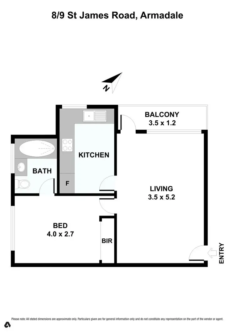 Floorplan of Homely unit listing, 8/9 St James Road, Armadale VIC 3143