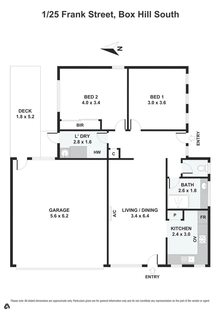 Floorplan of Homely unit listing, 1/25 Frank Street, Box Hill South VIC 3128