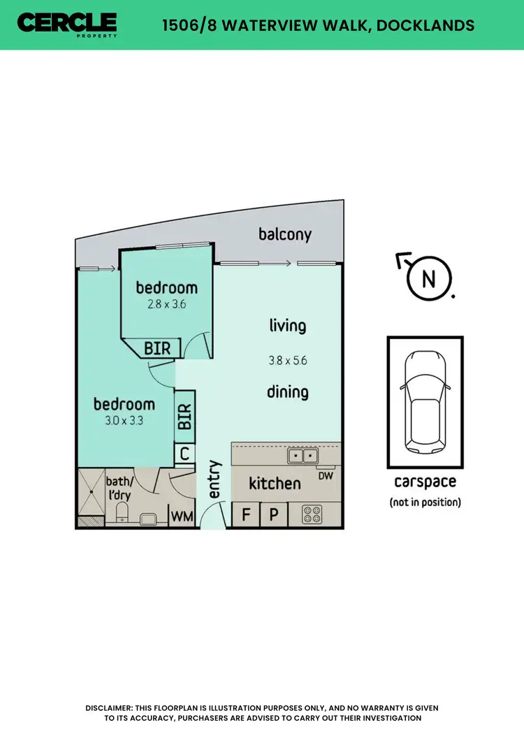 Floorplan of Homely apartment listing, 1506/8 Waterview Walk, Docklands VIC 3008