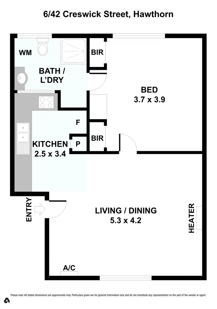 Floorplan of Homely apartment listing, 6/42 Creswick Street, Hawthorn VIC 3122