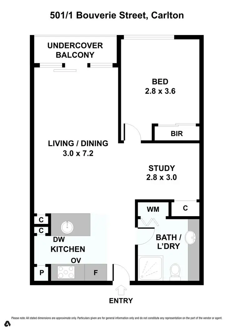 Floorplan of Homely apartment listing, 501/1 Bouverie St, Carlton VIC 3053