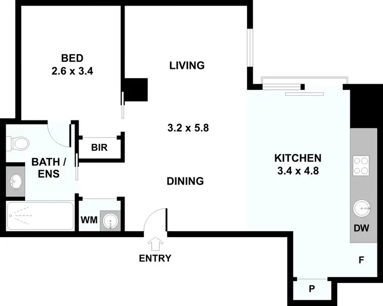 Floorplan of Homely apartment listing, 412/320 St Kilda Road, Southbank VIC 3006