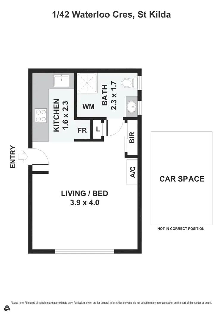 Floorplan of Homely apartment listing, 1/42 Waterloo Crescent, St Kilda VIC 3182