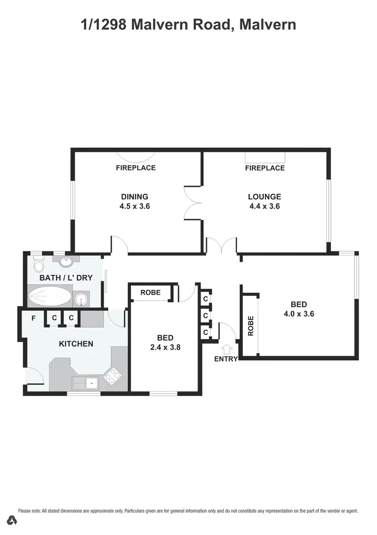 Floorplan of Homely apartment listing, 1/1298 Malvern Road, Malvern VIC 3144