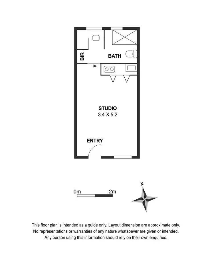 Floorplan of Homely studio listing, 306/51-67 Rathdowne Street, Carlton VIC 3053