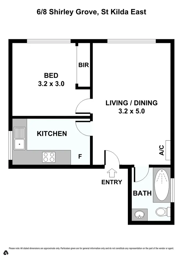 Floorplan of Homely apartment listing, 6/8 Shirley Grove, St Kilda East VIC 3183