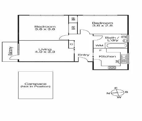 Floorplan of Homely apartment listing, 1/57 Westbury Street, St Kilda East VIC 3183