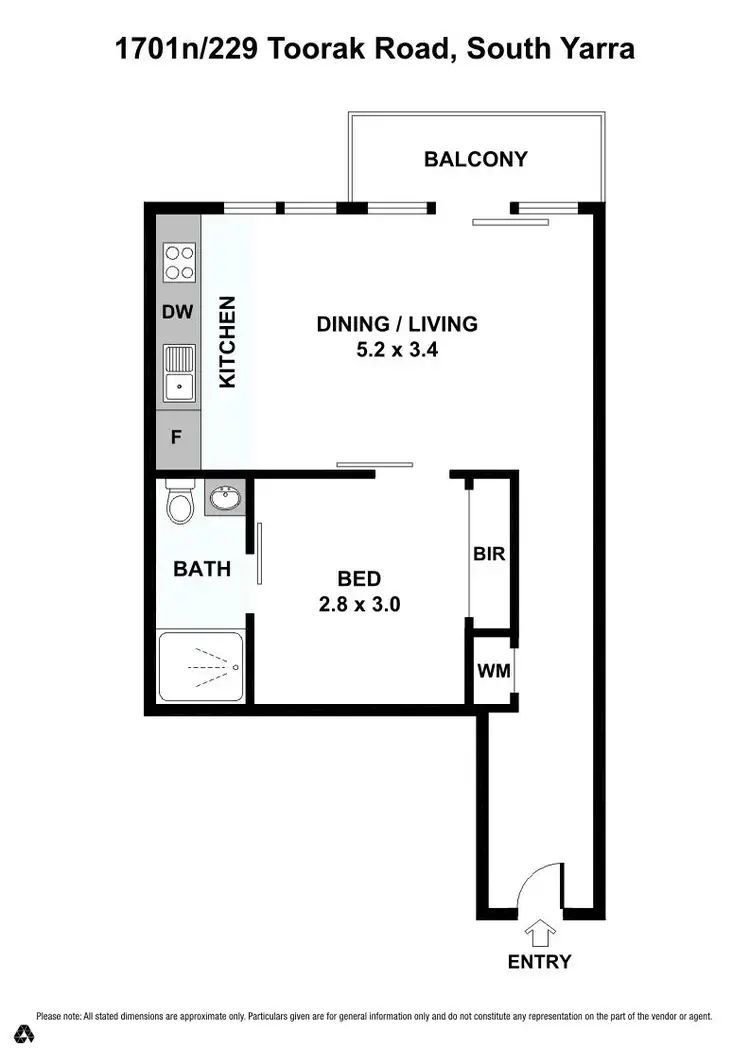 Floorplan of Homely unit listing, 1701N/229 Toorak Road, South Yarra VIC 3141