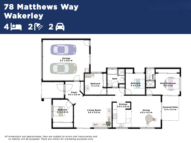 Floorplan of Homely house listing, 78 Matthews Way, Wakerley QLD 4154