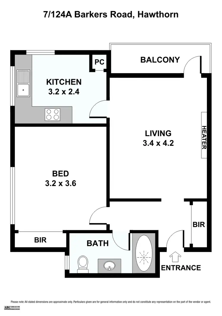 Floorplan of Homely apartment listing, 7/124A Barkers Road, Hawthorn VIC 3122