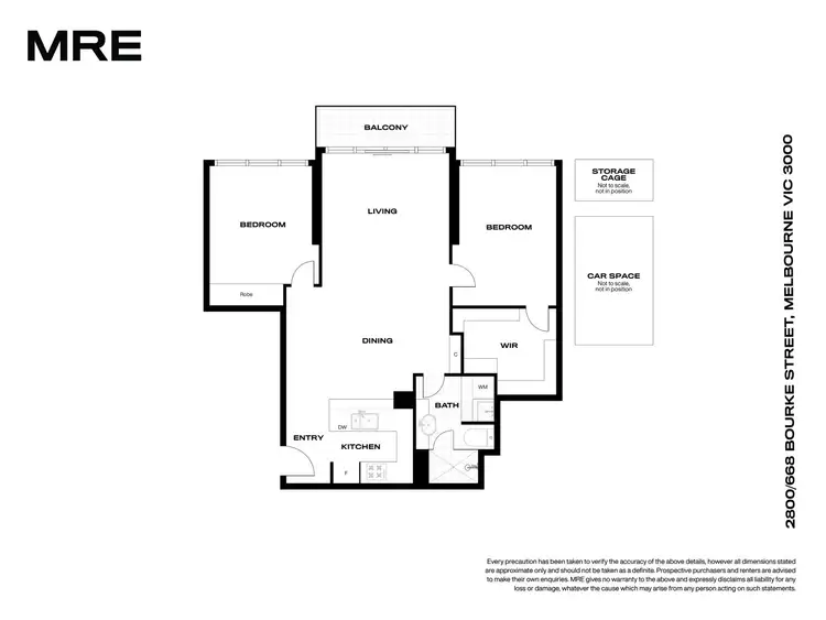 Floorplan of Homely apartment listing, 2800/668 Bourke Street, Melbourne VIC 3000