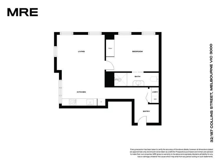 Floorplan of Homely apartment listing, 32/187 Collins Street, Melbourne VIC 3000