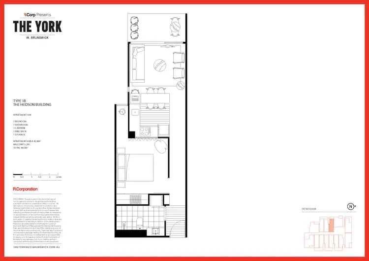 Floorplan of Homely apartment listing, 504/8 Olive York Way, Brunswick West VIC 3055