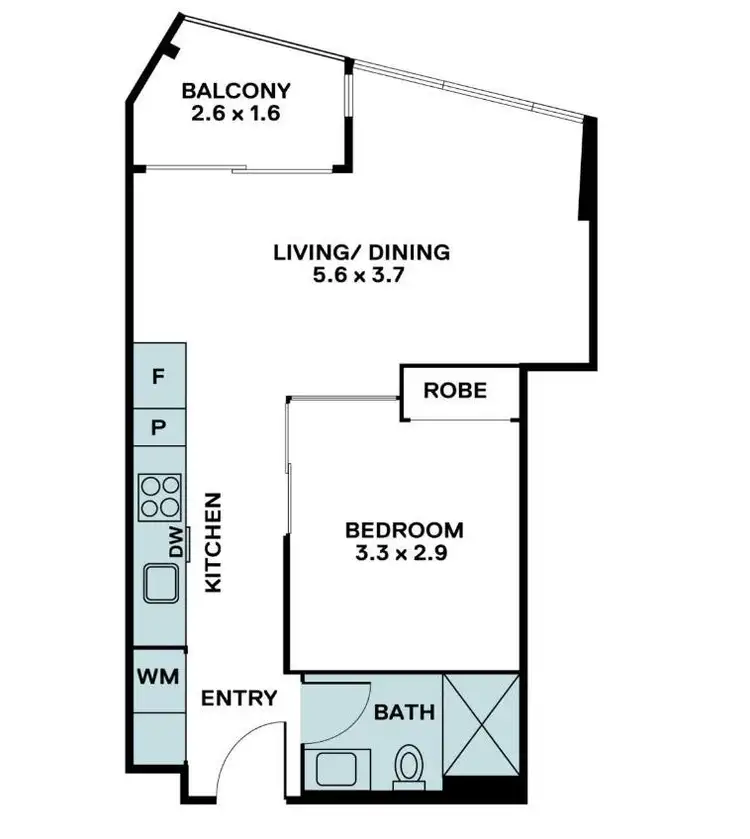 Floorplan of Homely apartment listing, 3301/33 Rose Lane, Melbourne VIC 3000