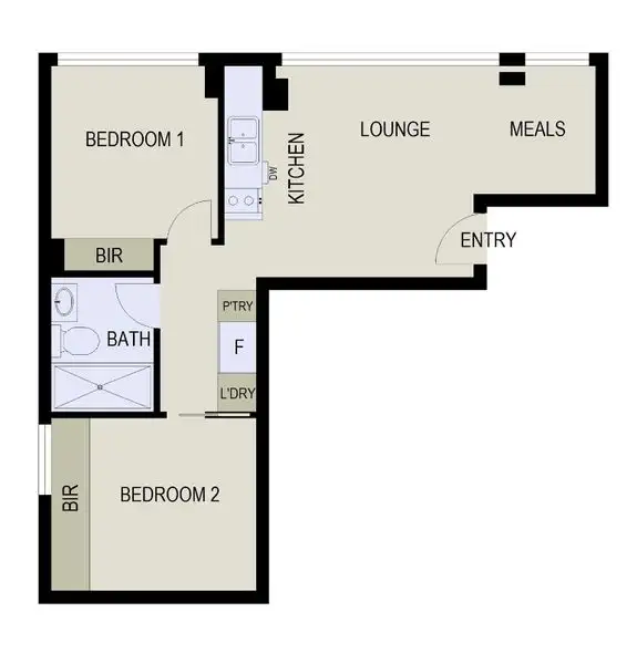 Floorplan of Homely apartment listing, 2401/327 La Trobe Street, Melbourne VIC 3000