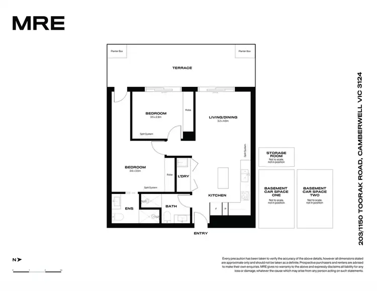 Floorplan of Homely apartment listing, 203/1150 Toorak Road, Camberwell VIC 3124
