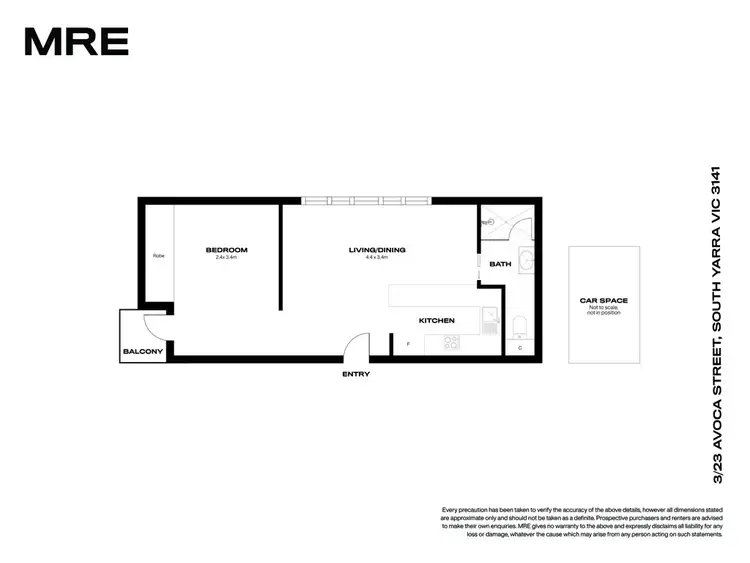 Floorplan of Homely apartment listing, 3/23 Avoca Street, South Yarra VIC 3141