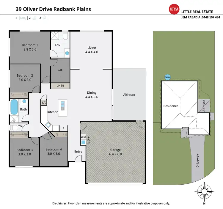 Floorplan of Homely house listing, 39 Oliver Drive, Redbank Plains QLD 4301