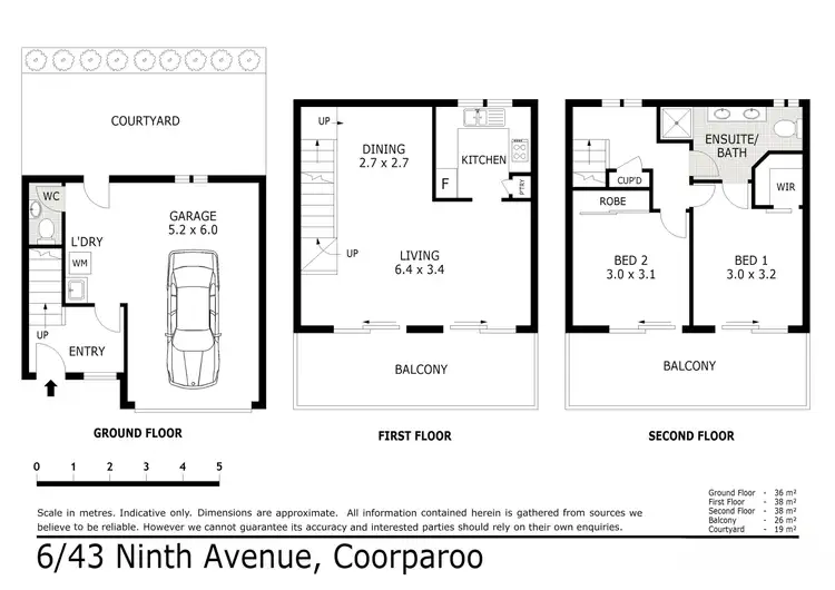 Floorplan of Homely townhouse listing, 6/43 Ninth Avenue, Coorparoo QLD 4151