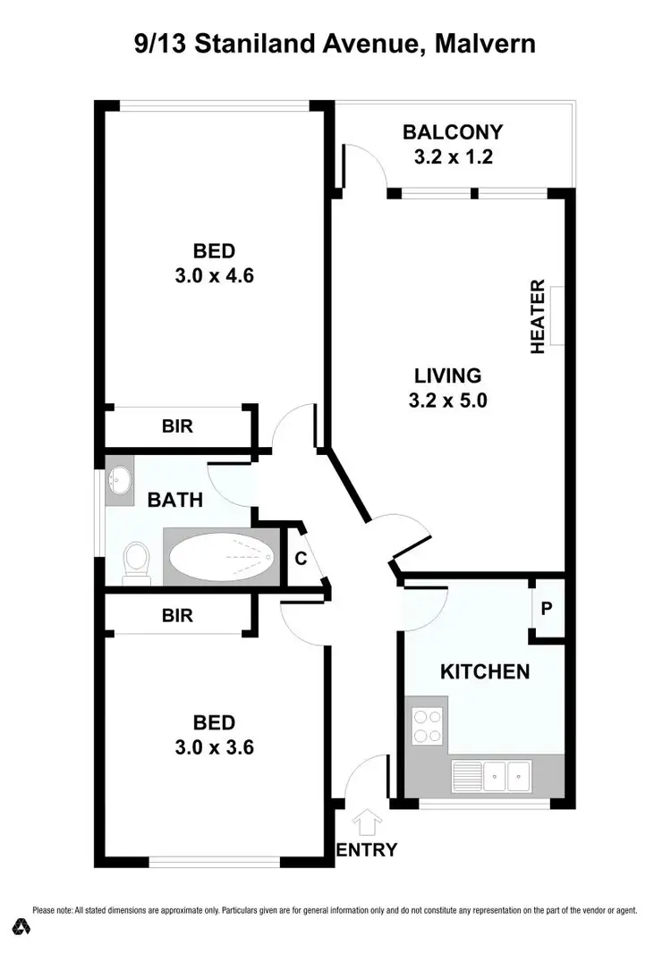 Floorplan of Homely apartment listing, 9/13 Staniland Avenue, Malvern VIC 3144