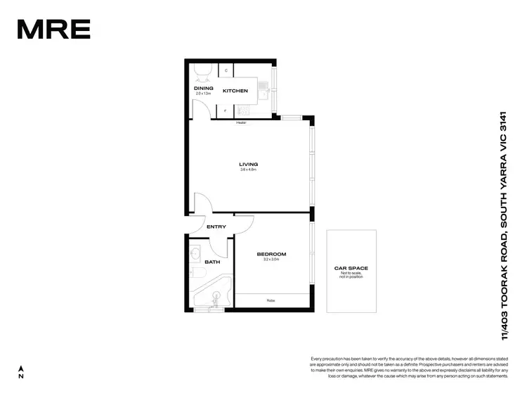 Floorplan of Homely apartment listing, 11/403 Toorak Road, South Yarra VIC 3141