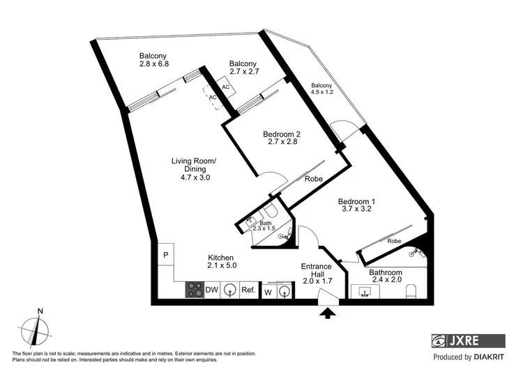 Floorplan of Homely apartment listing, 1111/77 Queens Road, Melbourne VIC 3004