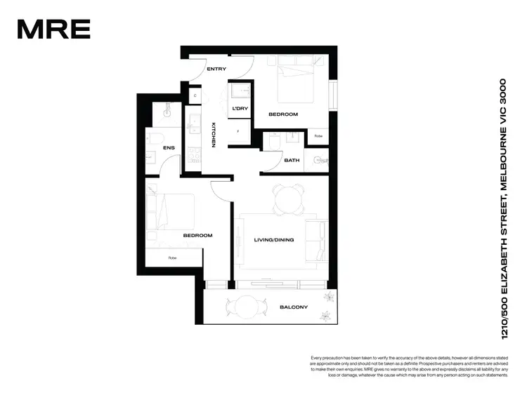 Floorplan of Homely apartment listing, 1210/500 Elizabeth Street, Melbourne VIC 3000