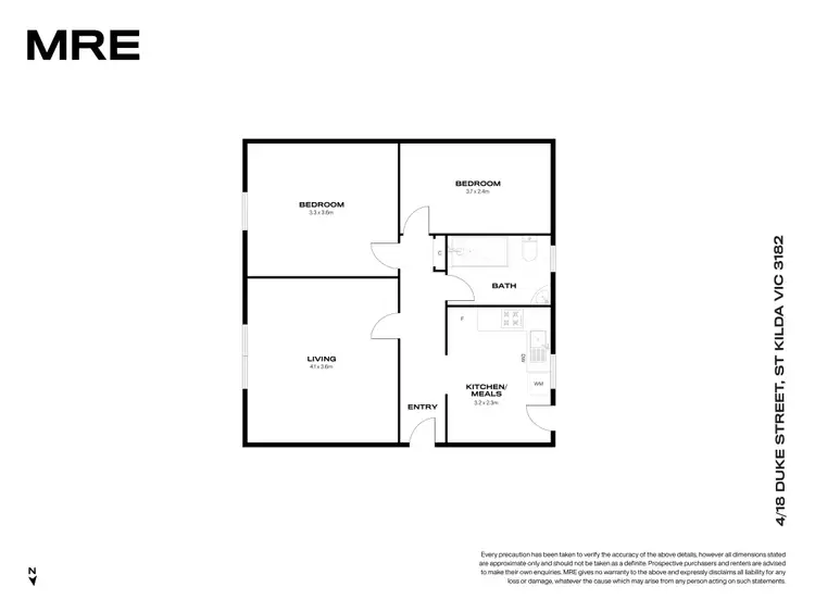 Floorplan of Homely apartment listing, 4/18 Duke Street, St Kilda VIC 3182