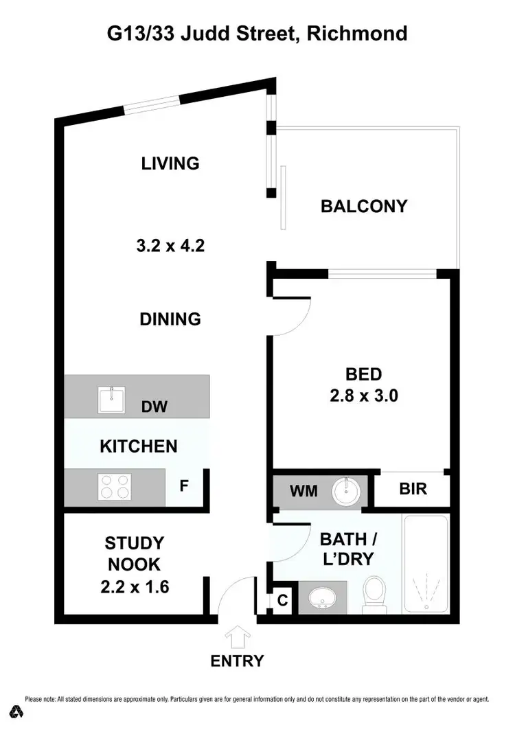 Floorplan of Homely apartment listing, G13/33 Judd Street, Richmond VIC 3121