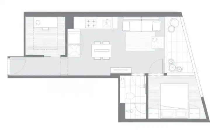 Floorplan of Homely apartment listing, 1611/135 A'beckett Street, Melbourne VIC 3000