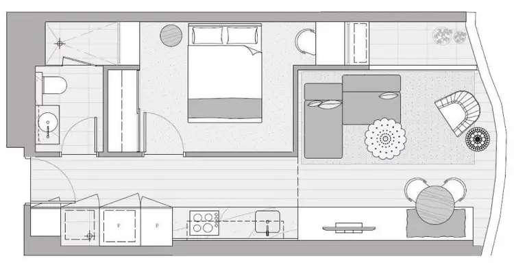 Floorplan of Homely apartment listing, 1411/9-23 Mackenzie Street, Melbourne VIC 3000