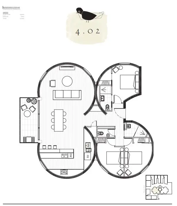 Floorplan of Homely apartment listing, 402/55 Islington Street, Collingwood VIC 3066