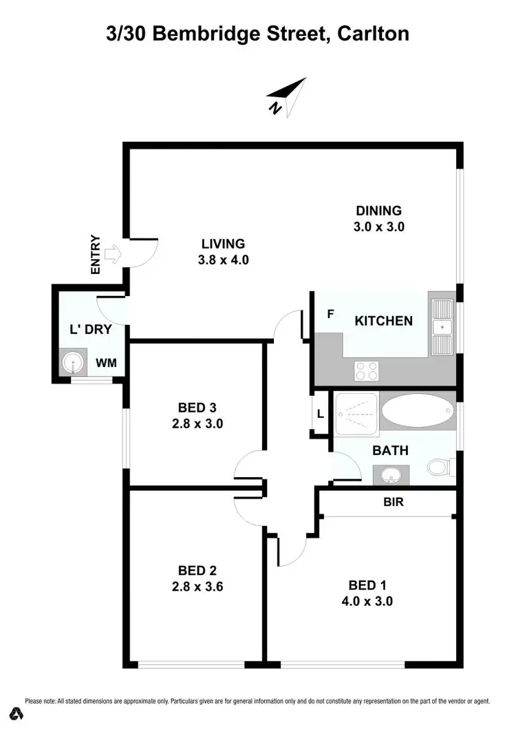 Floorplan of Homely unit listing, 3/30 Bembridge Street, Carlton NSW 2218