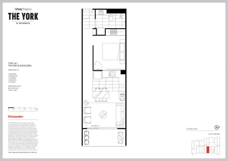Floorplan of Homely apartment listing, 213/12 Olive York Way, Brunswick West VIC 3055
