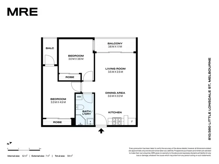 Floorplan of Homely apartment listing, 810/380 Little Lonsdale Street, Melbourne VIC 3000