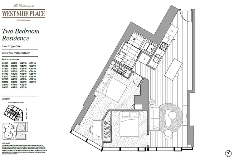Floorplan of Homely apartment listing, 5310/633 Little Lonsdale Street, Melbourne VIC 3000