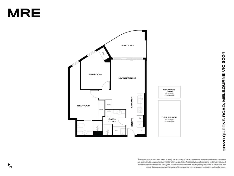 Floorplan of Homely apartment listing, 511/20 Queens Road, Melbourne VIC 3004
