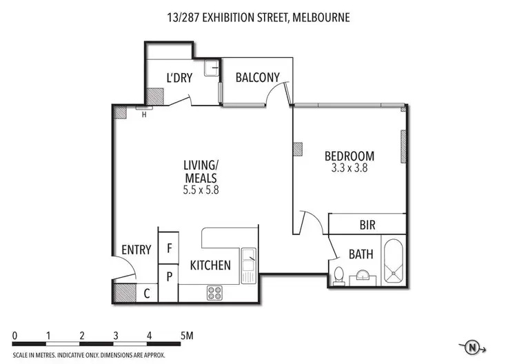 Floorplan of Homely apartment listing, 13/287-293 Exhibition Street, Melbourne VIC 3000