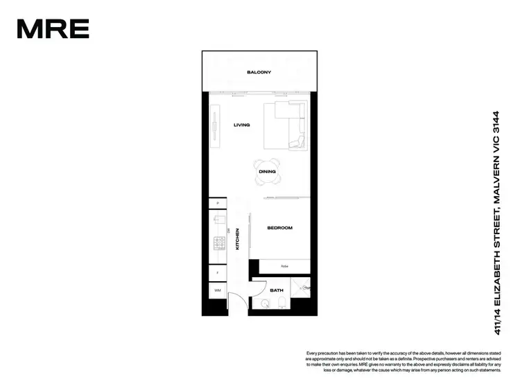 Floorplan of Homely apartment listing, 411/14 Elizabeth Street, Malvern VIC 3144