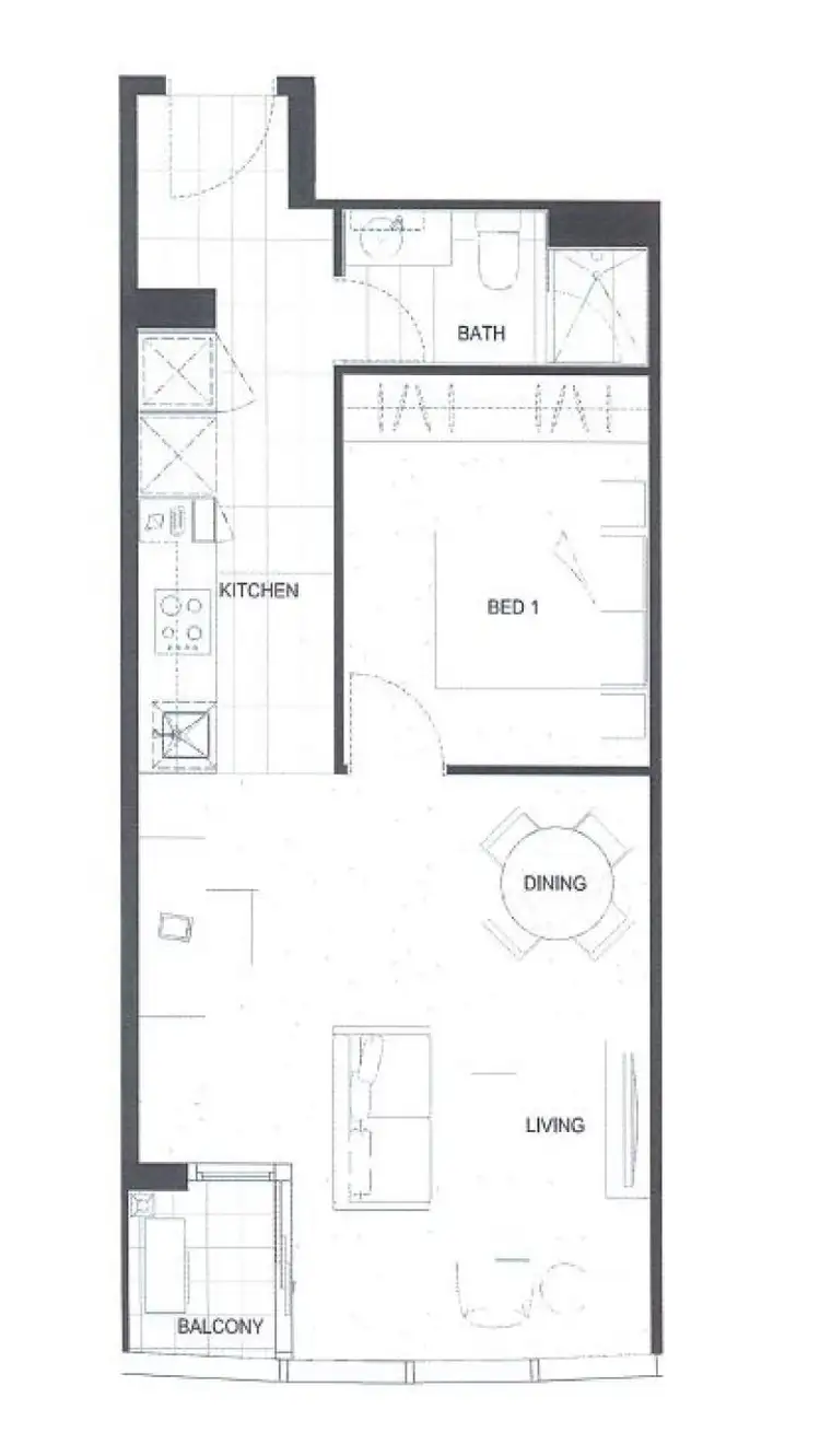 Floorplan of Homely apartment listing, 4008/285 La Trobe Street, Melbourne VIC 3000