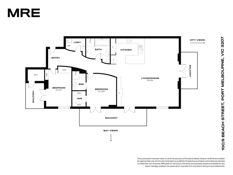 Floorplan of Homely apartment listing, 10C/9 Beach Street, Port Melbourne VIC 3207