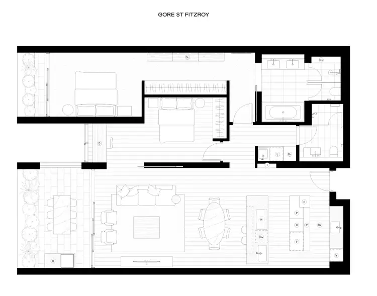 Floorplan of Homely apartment listing, 104/385 Gore Street, Fitzroy VIC 3065