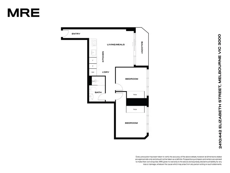 Floorplan of Homely apartment listing, 2410/442 Elizabeth Street, Melbourne VIC 3000